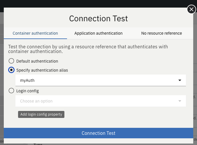 Connection Test page