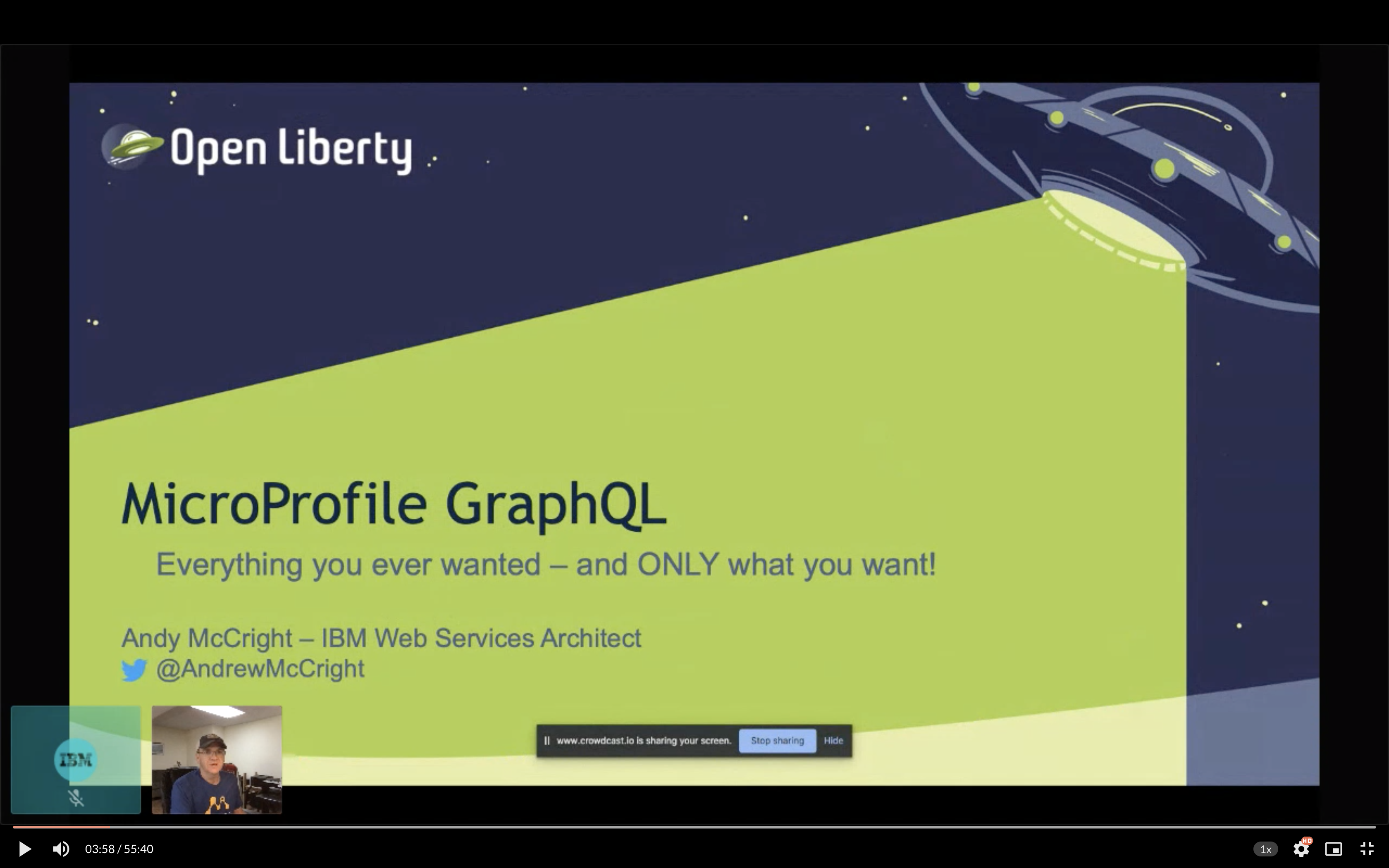 Andy presenting on GraphQL