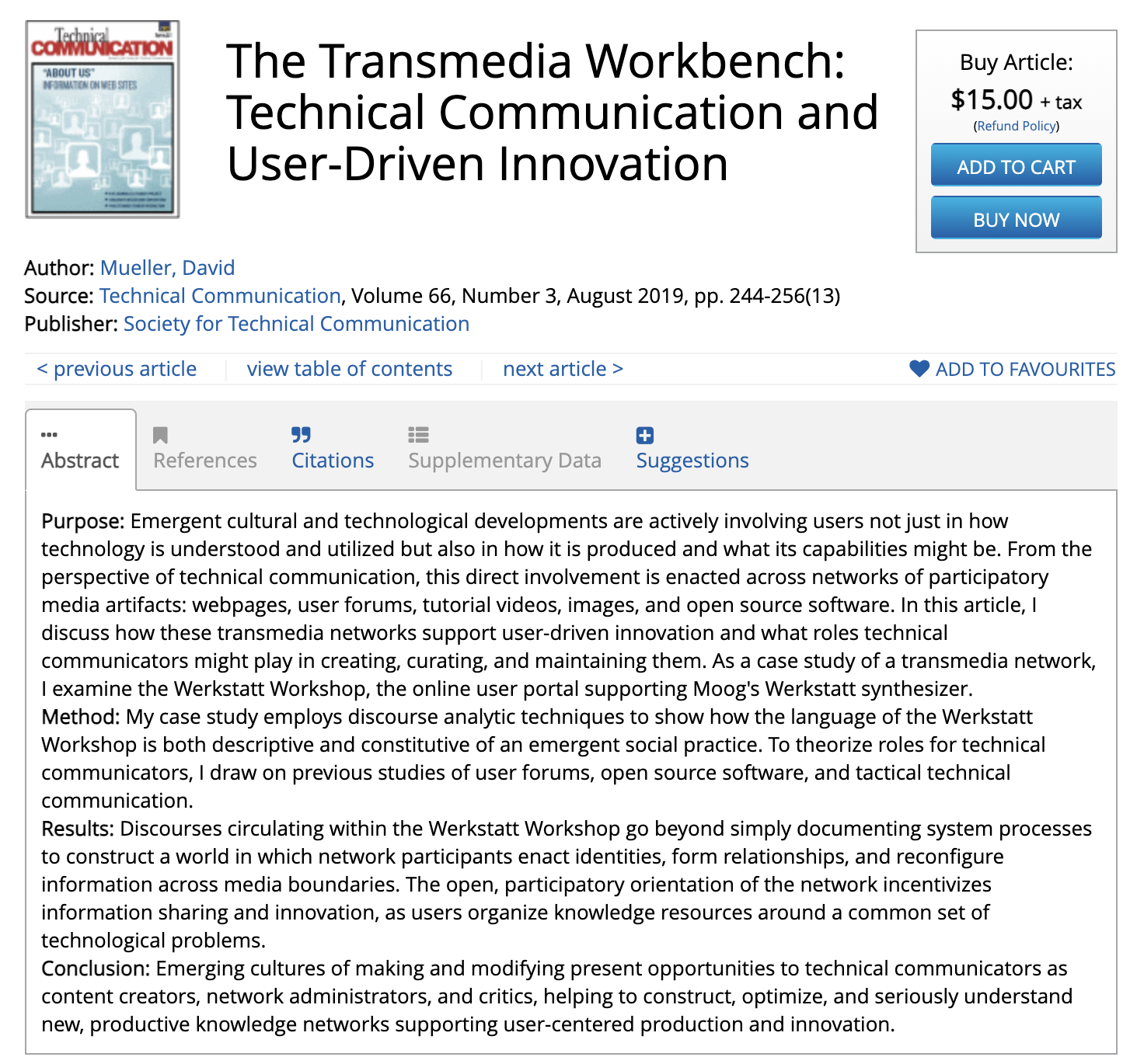 Research paper authored by David Mueller