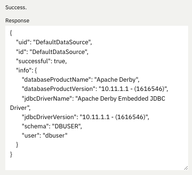 Successful connection test example