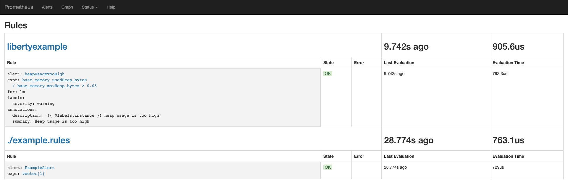 Prometheus Rules on UI